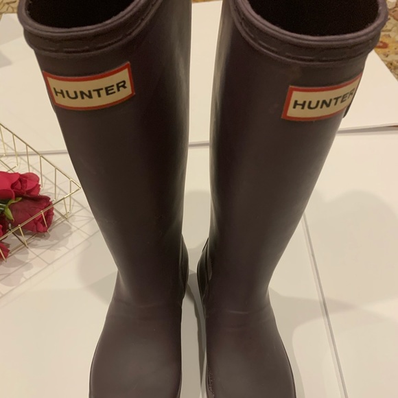 Maroon Hunter Boots Unisex boy size 4 girl 5 - Picture 2 of 7